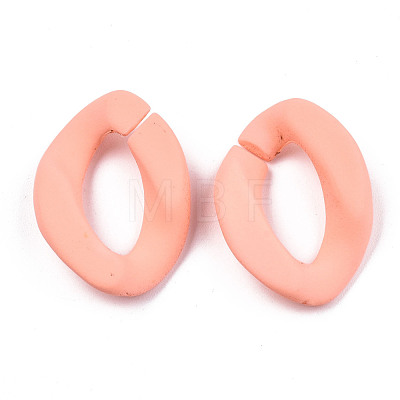 Opaque Spray Painted Acrylic Linking Rings X-OACR-S036-001A-I13-1