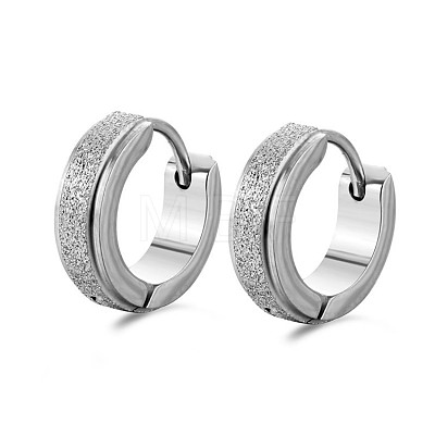 Fashionable 201 Stainless Steel Hoop Earrings FS-WGC0DED-01-1