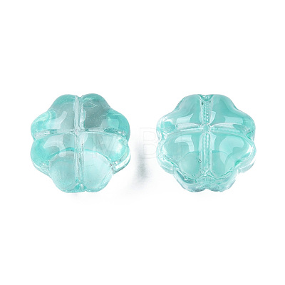 Transparent Spray Painted Glass Beads GLAA-N035-028-C02-1