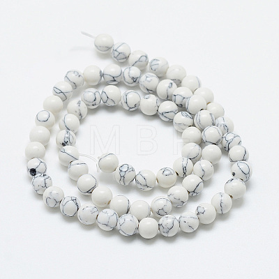 Synthetic Howlite Beads Strands X-G-T053-8mm-01-1-1