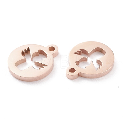 Ion Plating(IP) 304 Stainless Steel Charms STAS-Y002-15RG-1