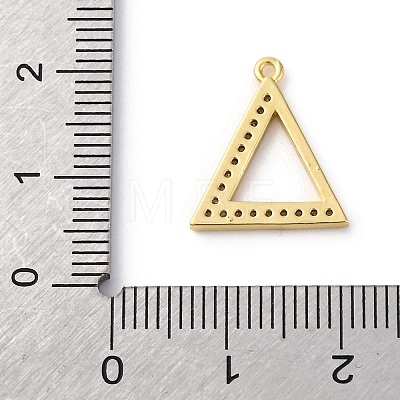 Rack Plating Brass Micro Pave Cubic Zirconia Pendant KK-H449-76G-06-1