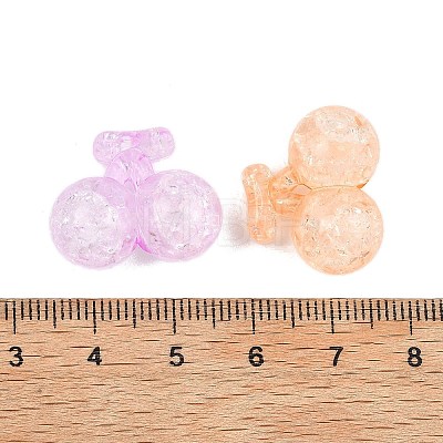 Transparent Crackle Acrylic Beads MACR-K361-22-1