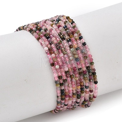 Natural Pink Tourmaline Beads Strands X-G-F596-06-2mm-1