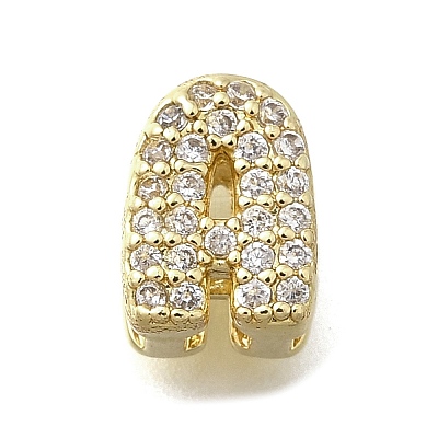 Brass Micro Pave Cubic Zirconia Multi-Strand Links KK-D295-32G-1
