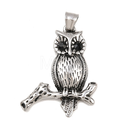 304 Stainless Steel Rhinestone Pendants STAS-K316-06C-AS-1