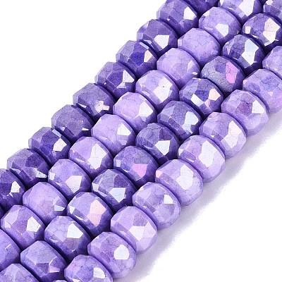 Anti-Tarnish Electroplate Glass Beads Strands GLAA-T025-10mm-11N-1