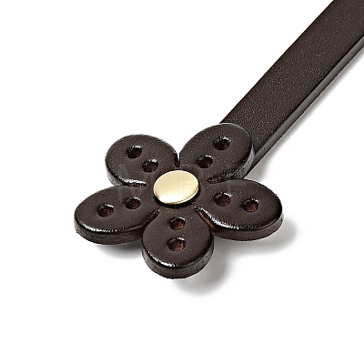 Flower End Cowhide Leather Sew On Bag Handles FIND-D027-11B-1