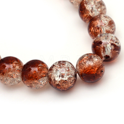 Baking Paint Crackle Glass Beads Strands X-CCG-S001-10mm-18-1