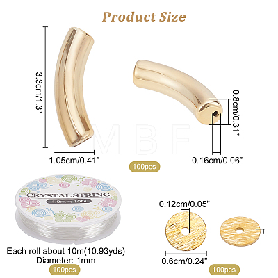  DIY Curved Tube Chunky Bracelet Making Kit DIY-NB0007-29-1