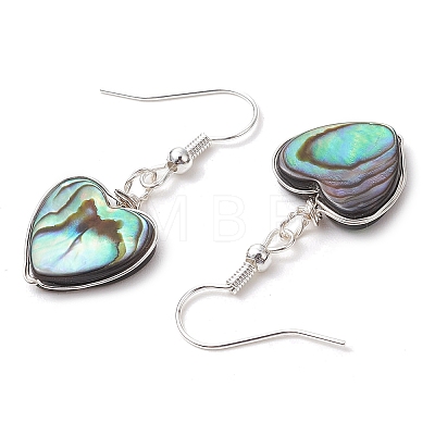Abalone Shell/Paua Shell Dangle Earrings EJEW-JE06208-1