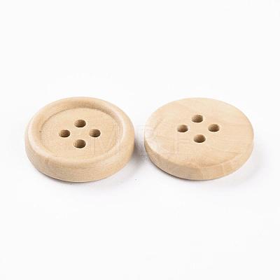 4-Hole Wooden Buttons BUTT-Q032-27-1