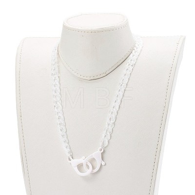 Personalized Acrylic Curb Chain Necklaces NJEW-JN03431-03-1