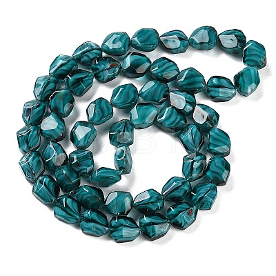 Handmade Gold Sand Lampwork Beads Strands LAMP-U001-01H-1
