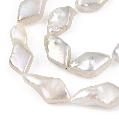 Natural Baroque Pearl Keshi Pearl Beads Strands PEAR-S010-28-1