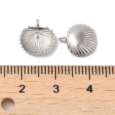 Rhodium Plated 925 Sterling Silver Charms STER-M114-07P-1