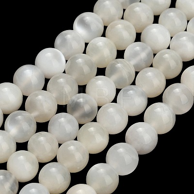 Natural White Moonstone Beads Strands G-L664-A01-8mm-A-1