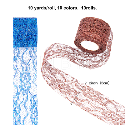 Sparkle Lace Fabric Ribbons OCOR-BC0001-15-1