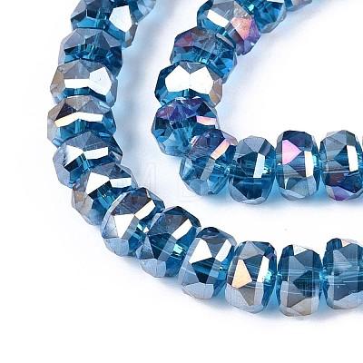 Electroplate Transparent Glass Beads Strands X-EGLA-N022-04A-D07-1