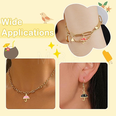 5Pcs Real 18K Gold Plated Brass Charms KK-YW0004-23-1