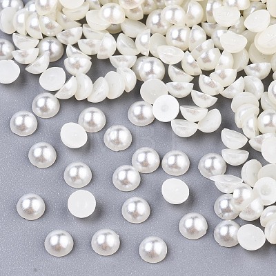 10000pcs ABS Plastic Imitation Pearl Cabochons SACR-S738-4mm-Z24-1