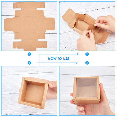 Kraft Paper Cardboard Jewelry Boxes CON-FH0001-32B-1