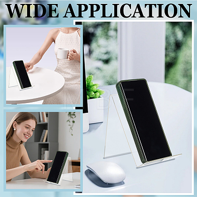 20Pcs Transparent Acrylic Book Photo Frame Holder AJEW-WA0003-16-1