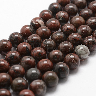 Natural Brecciated Jasper Bead Strands G-D840-67-8mm-1