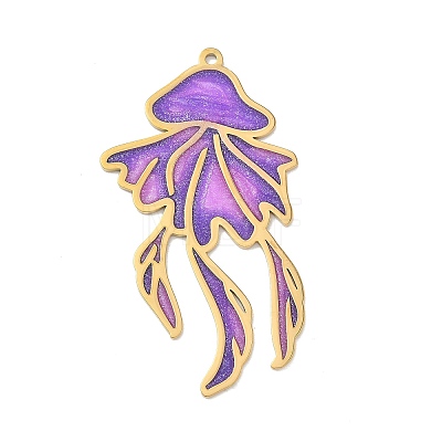 Ocean Theme 304 Stainless Steel Enamel Pendants STAS-G373-01A-02-1