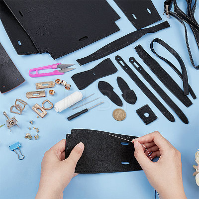 DIY Sew on PU Leather Women's Handbag Making Kits DIY-WH0349-50-1