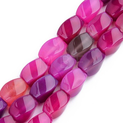 Natural Agate Beads Strands G-S359-124B-1