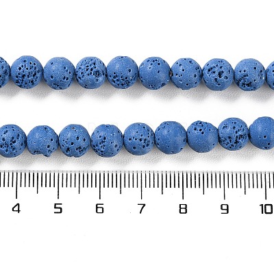 Synthetic Lava Rock Dyed Beads Strands G-H311-08B-09-1
