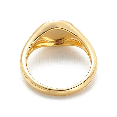 Brass Signet Ring for Women RJEW-E058-01G-05-1
