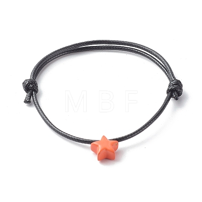 Waxed Polyester Adjustable Cord Bracelets BJEW-JB06543-1