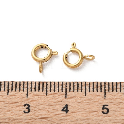 Ion Plating(IP) 304 Stainless Steel Spring Ring Clasps X-STAS-C114-04A-G-1