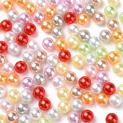 Imitation Pearl Acrylic Beads OACR-S011-7mm-ZM-1