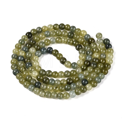 Ombre Effect Dyed Crackle Glass Beads Strands GLAA-Q106-01A-B02-1