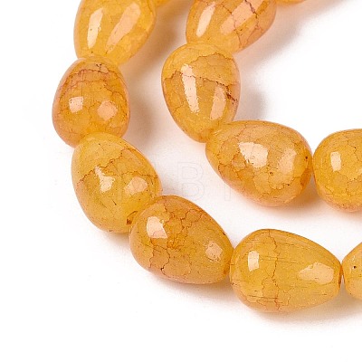 Baking Paint Crackle Glass Beads Strands DGLA-N019-03A-04-1