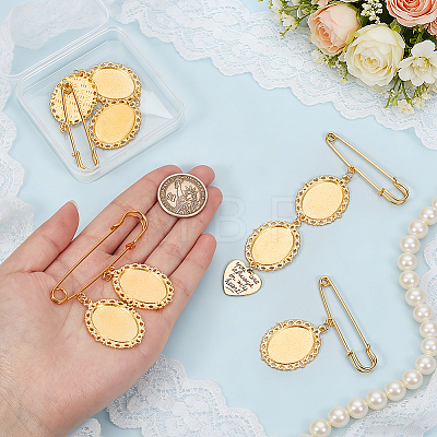 5Pcs Iron Brooches JEWB-UN00011-1