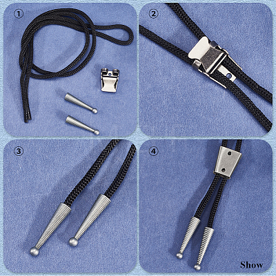 DIY Bolo Tie Making Kit DIY-GF0010-35B-1