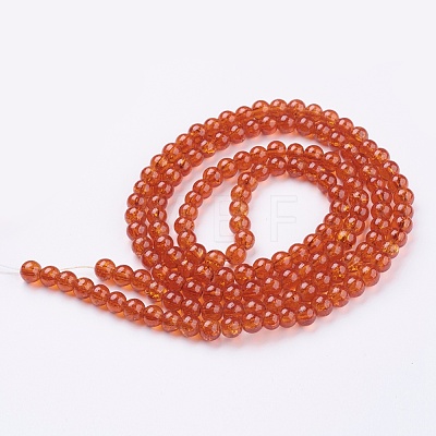 Spray Painted Crackle Glass Beads Strands CCG-Q001-6mm-09-1