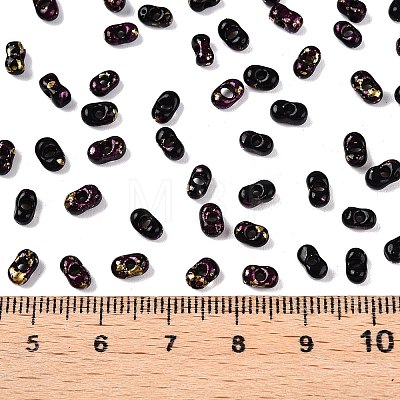 Picasso Spray Painted Glass Seed Beads SEED-T006-04-39-1