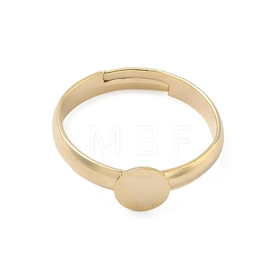 Adjustable Brass Pad Ring Settings KK-K414-10D-G-1