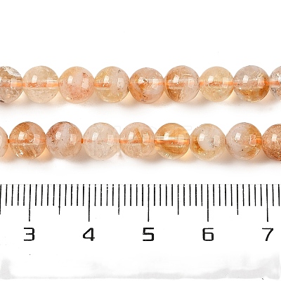 Heated Natural Citrine Bead Strands G-P466-01D-1
