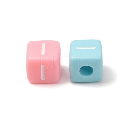 Opaque Acrylic European Beads AC-CBA7A73-01I-1