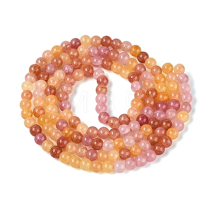 Ombre Effect Dyed Crackle Glass Beads Strands GLAA-Q106-01A-B19-1