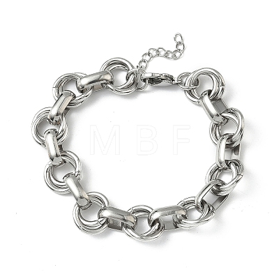 304 Stainless Steel Rolo Chain Bracelets for Women BJEW-S176-01P-A-1
