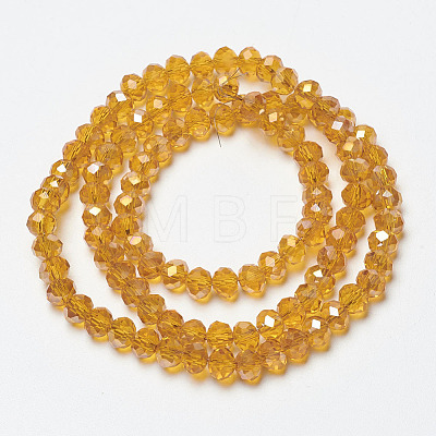 Electroplate Transparent Glass Beads Strands EGLA-A034-T8mm-H17-1