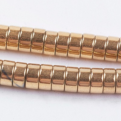 Electroplate Non-magnetic Synthetic Hematite Beads Strands X-G-I195-4mm-17-A-1