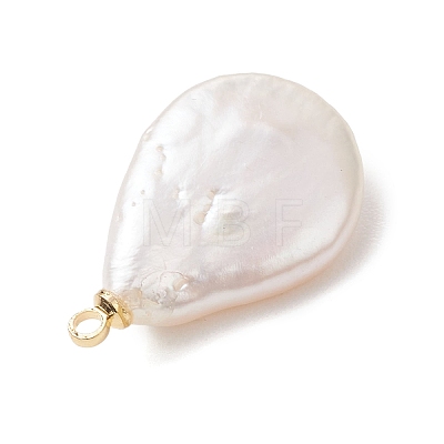 Natural Baroque Pearl Keshi Pearl Pendants PALLOY-JF04777-03-1